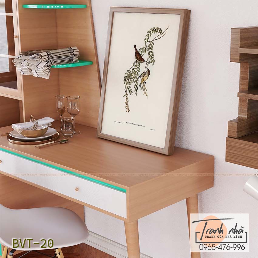 Tranh canvas vintage - Chim sẻ (Acanthiza Diemenensis) - BVT-20 - Ảnh 2