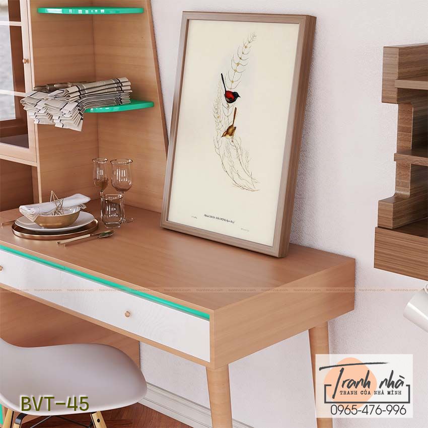 Tranh canvas vintage - Tiêu liêu (alurus Brownii) - BVT-45 - Ảnh 2